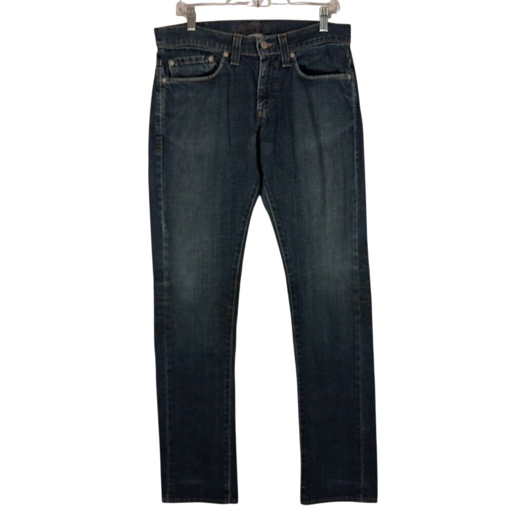 Levi's 511 skinny jeans mens 31x32 blue denim stretch dark wash Y2K strauss
